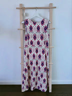 DiME – Vestido Francisca, vestido longo floral roxo (foto 1)