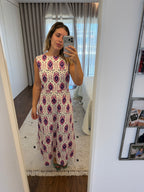 DiME – Vestido Francisca, vestido longo floral roxo (foto 3)