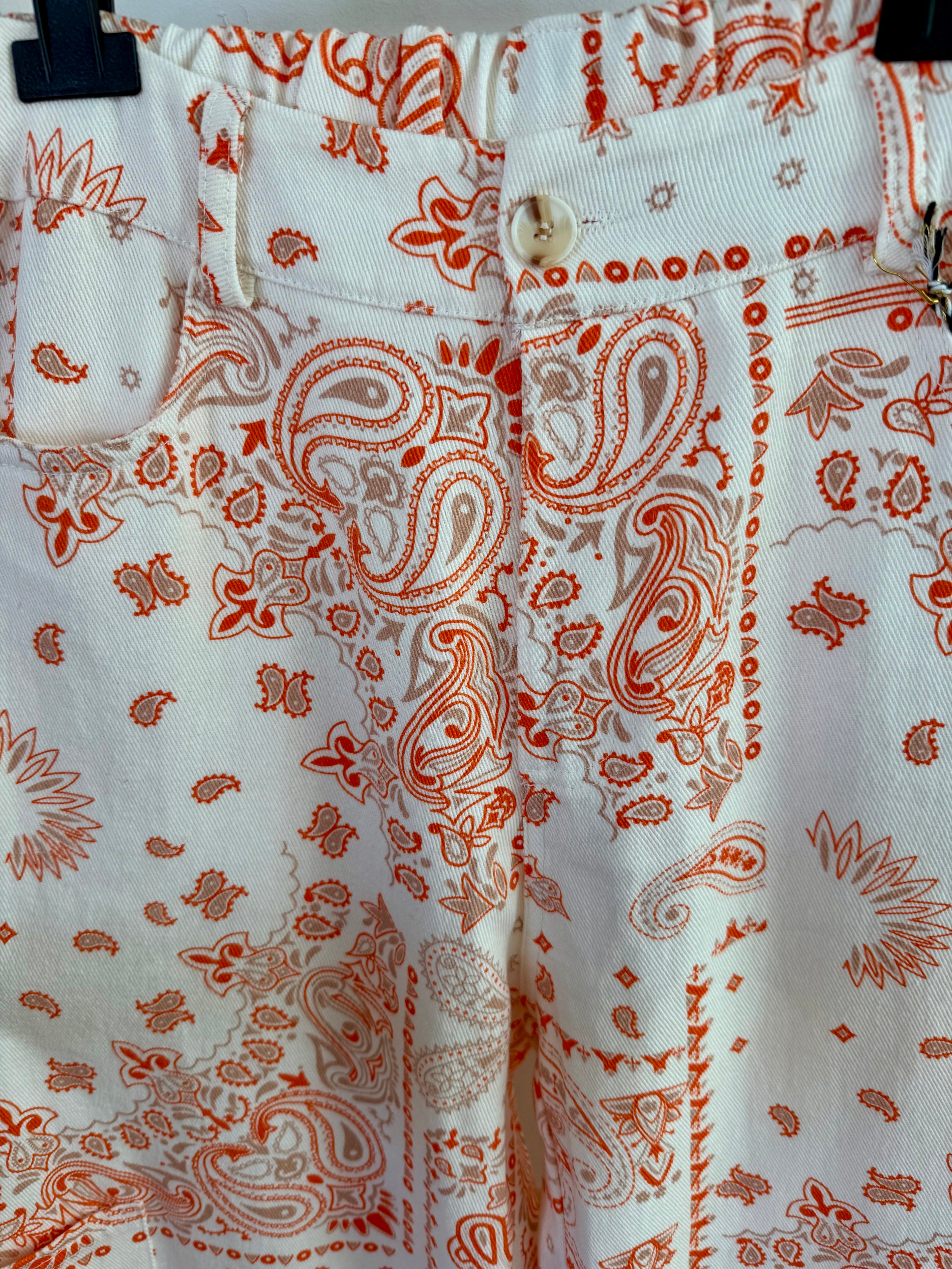 DiME – Calças Laranjeira, perna larga paisley laranja (foto 4)