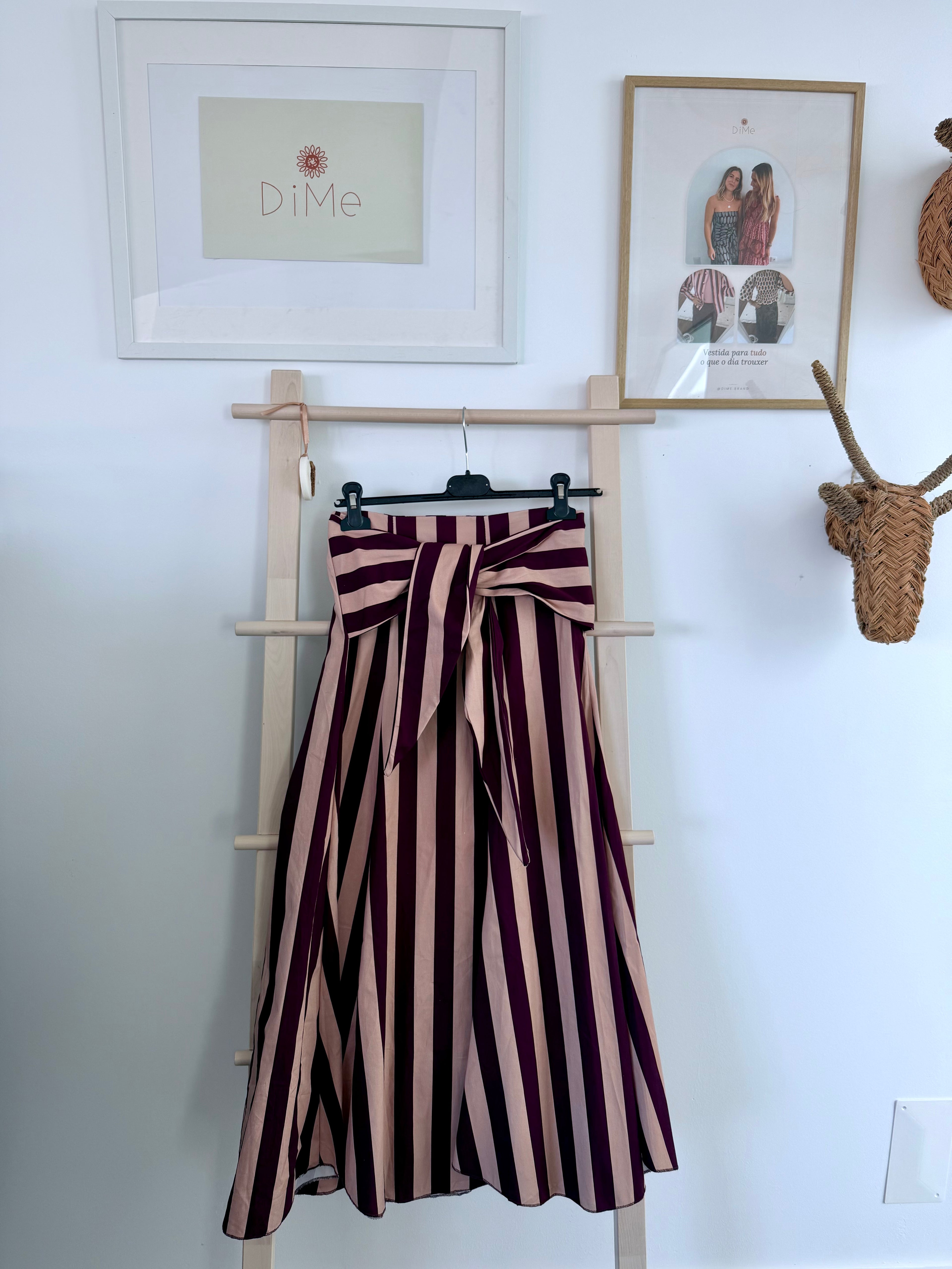 DiME – Saia Violeta, saia midi com laço na cintura (foto 5)