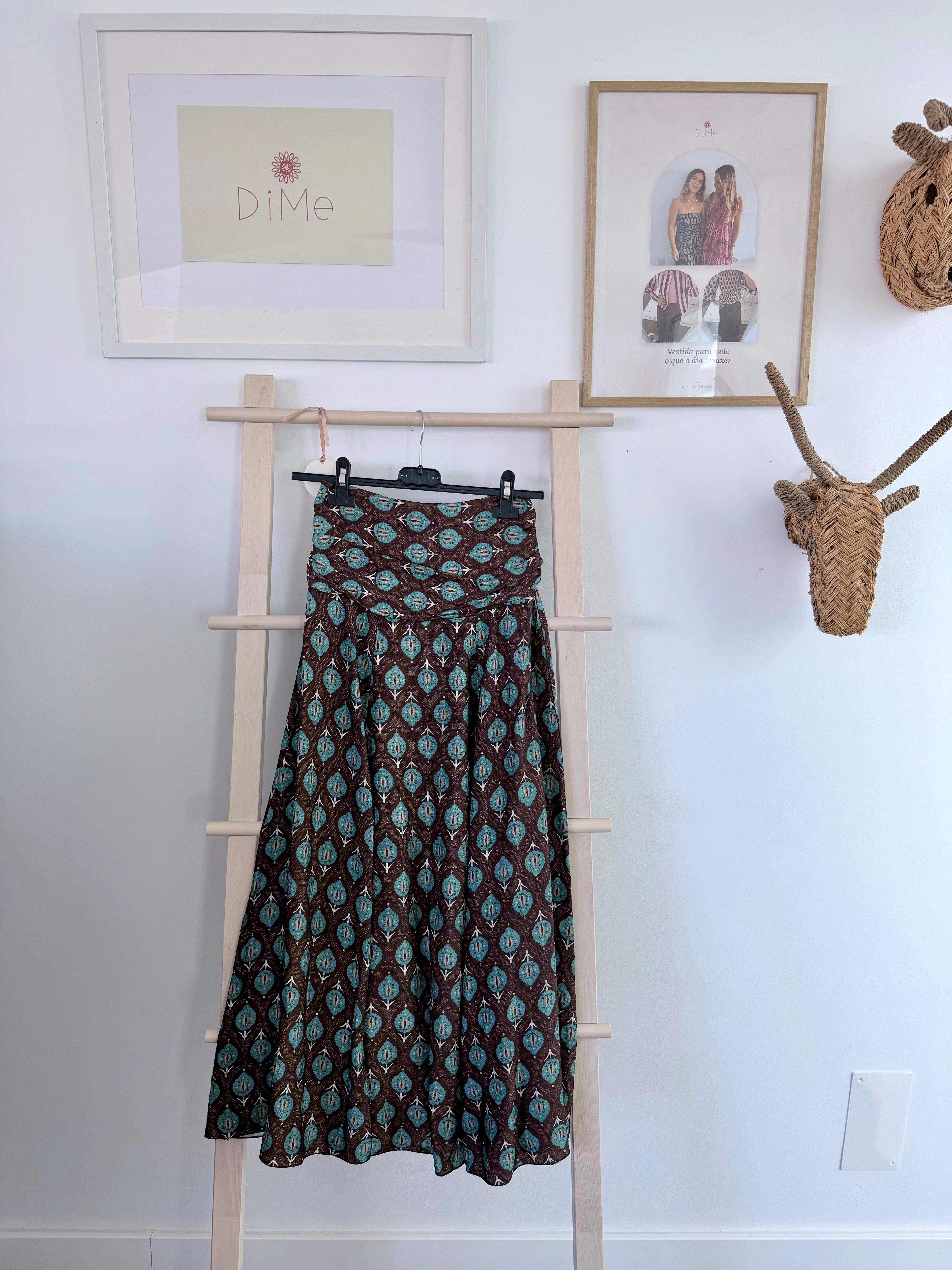 DiME – Saia Girassol, saia midi estampada (foto 2)