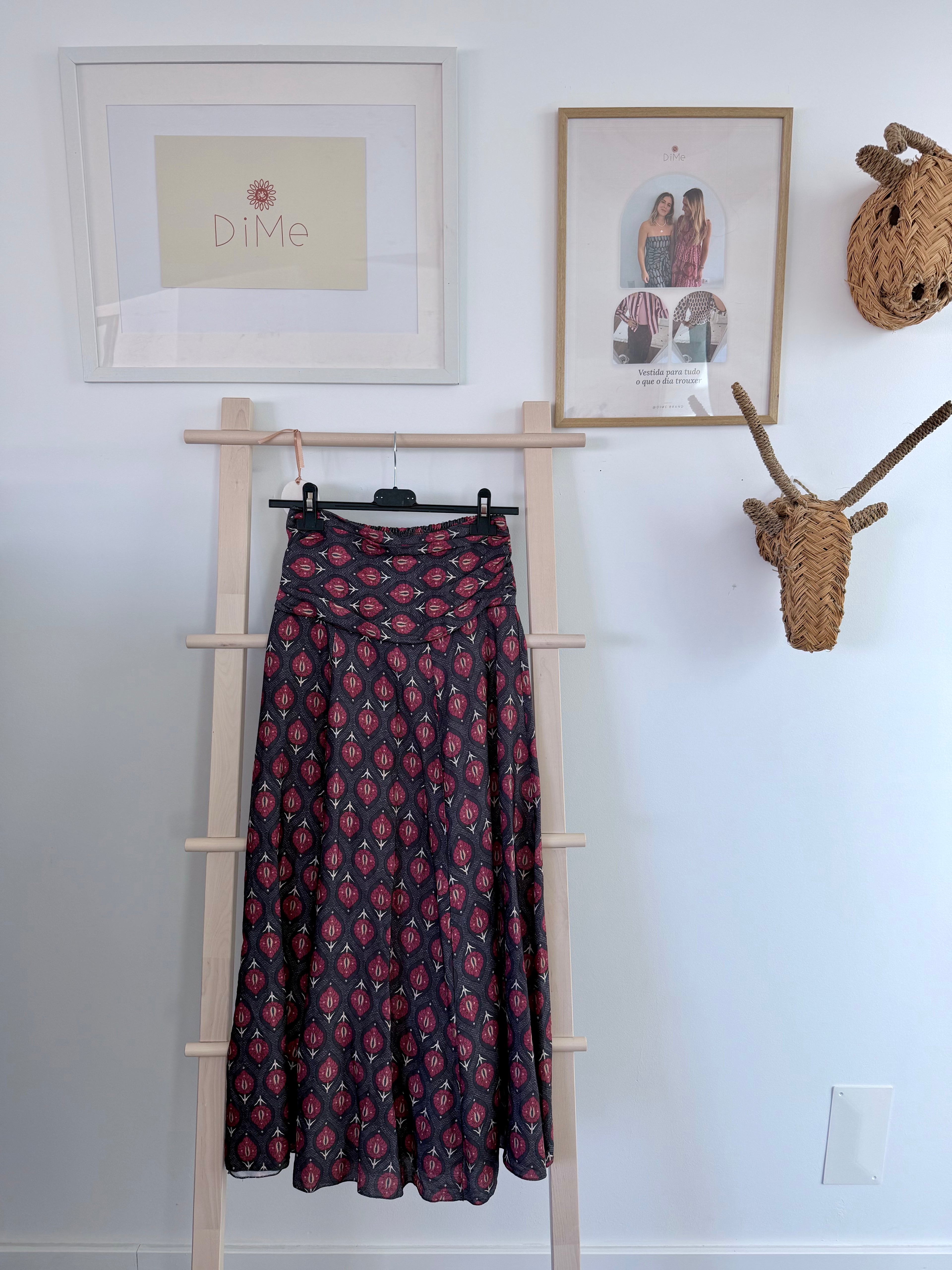 DiME – Saia Girassol, saia midi estampada (foto 3)